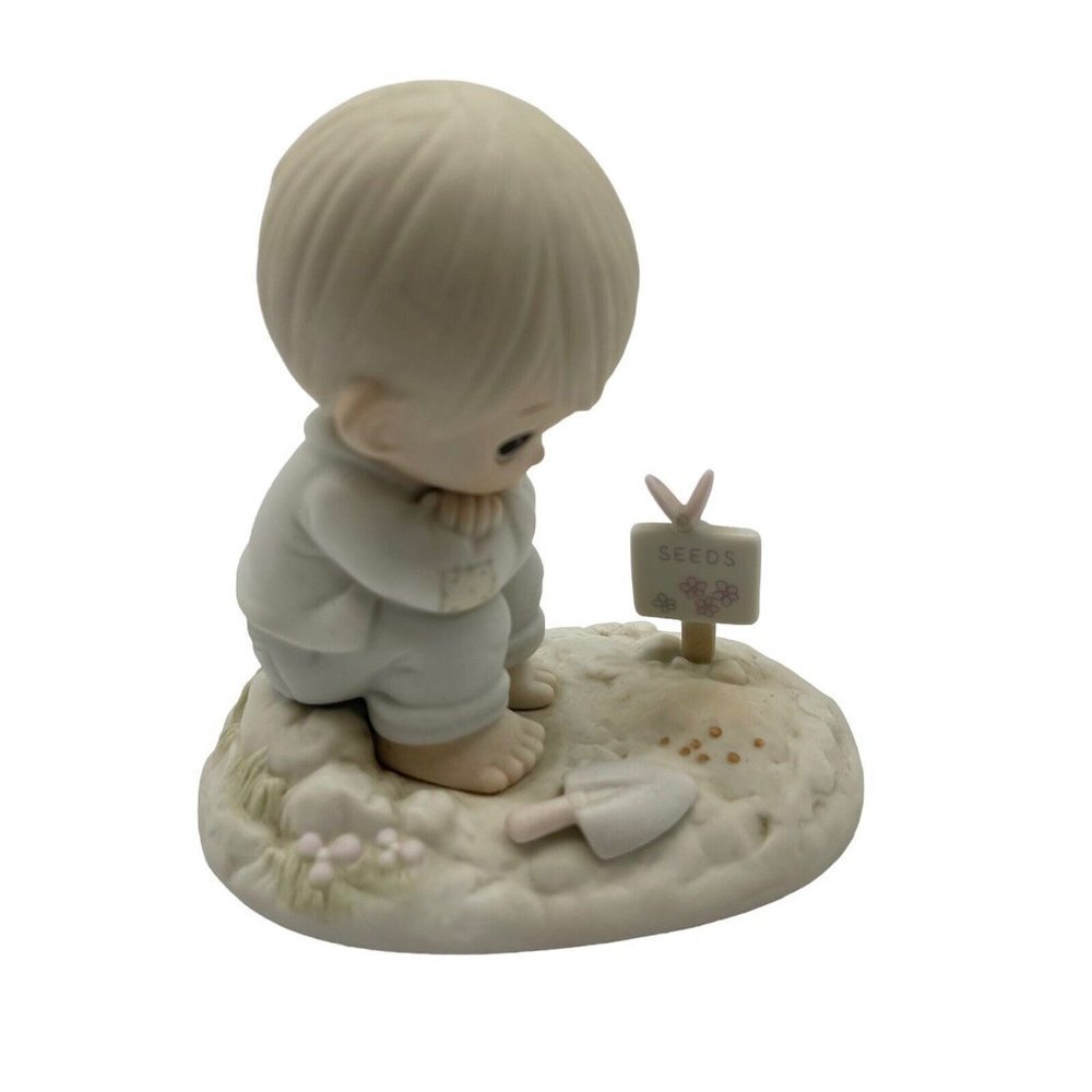 1987 Precious Moments Special Edition In His Time Boy w/ Seeds Figurine #PM-872